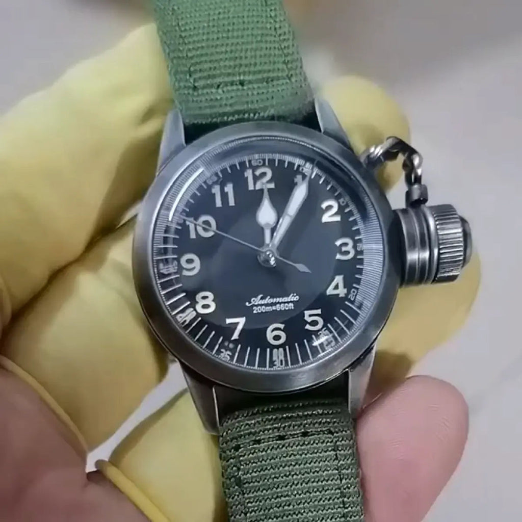 Automatic mechanical Bronze/Stainless Steel watch sidaxin