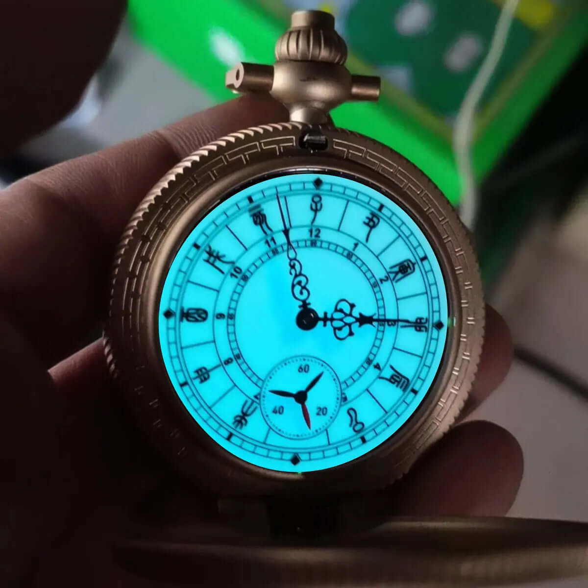 Waterproof mechanical bronze/sandblasted steel pocket watch sidaxin