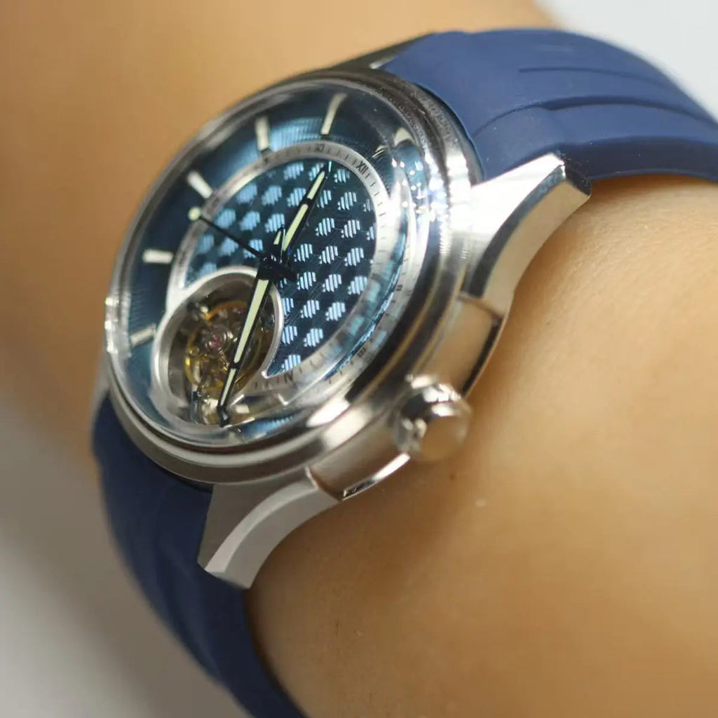 Automatic coaxial tourbillonarched stainless steel watch sidaxin