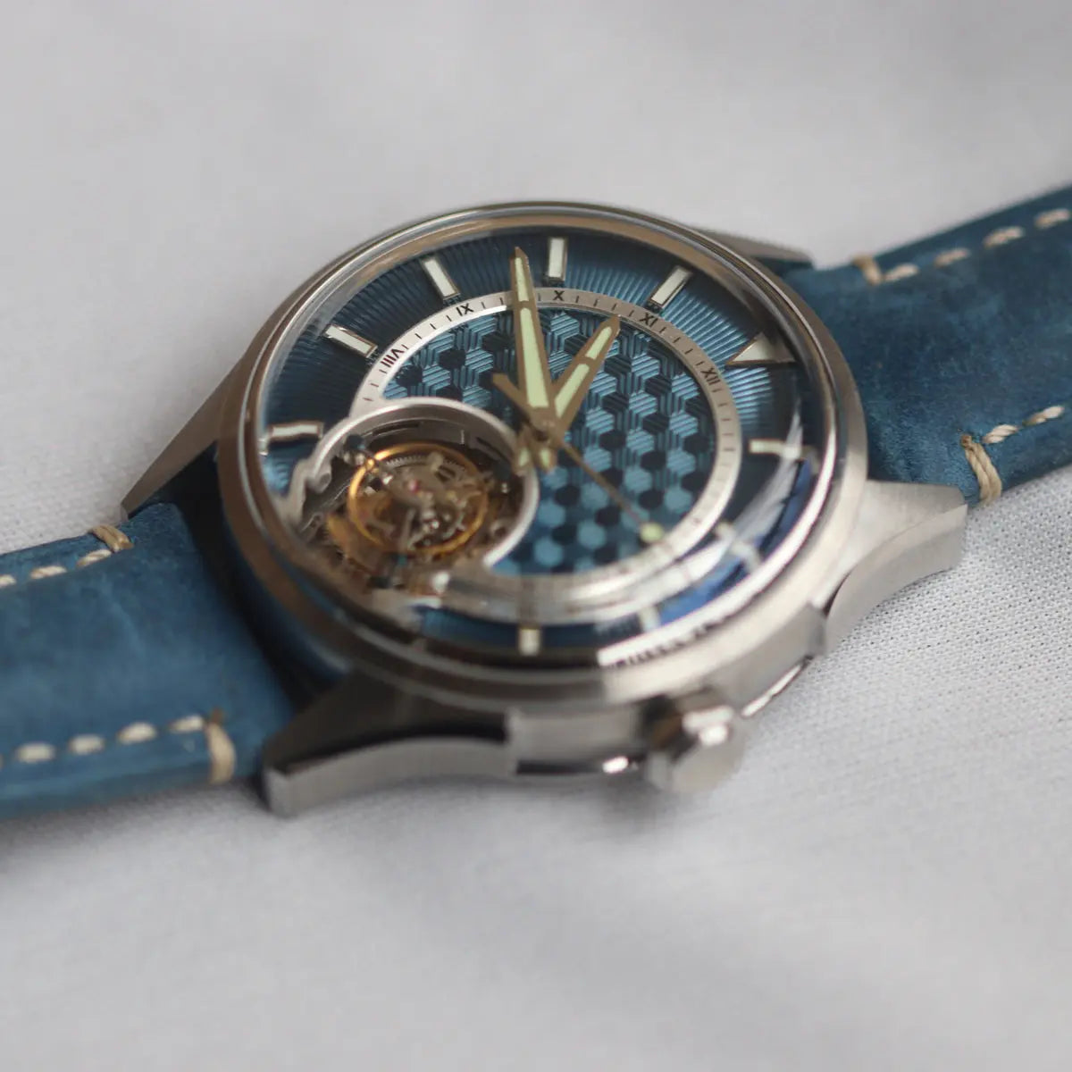 Automatic coaxial tourbillonarched stainless steel watch sidaxin
