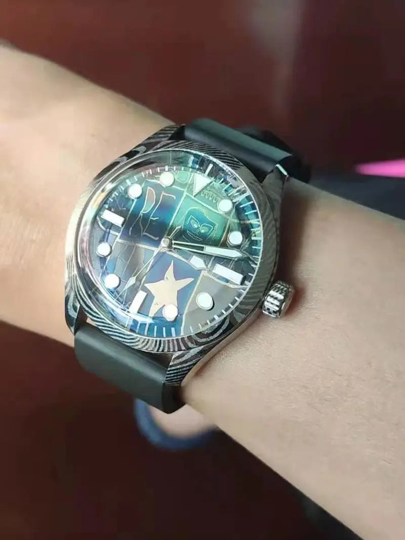 Automatic mechanical Damascus watch sidaxin