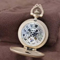 Waterproof mechanical bronze/sandblasted steel pocket watch sidaxin