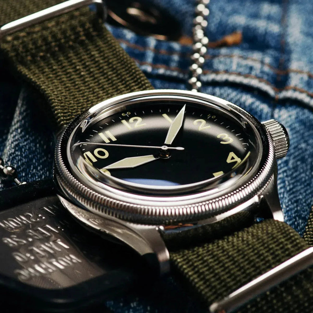 Automatic Bronze/Stainless Steel Retro military watch sidaxin