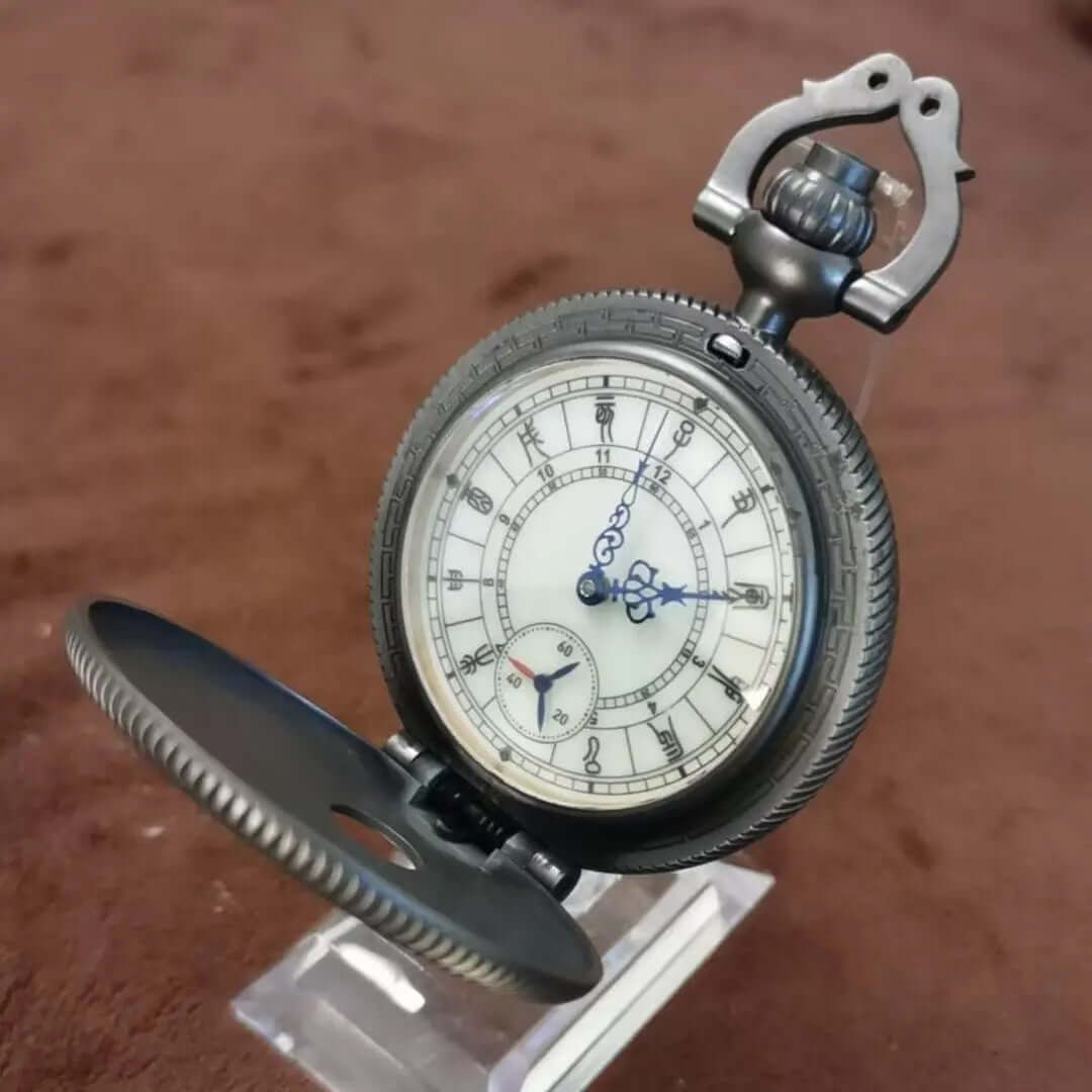 Waterproof mechanical bronze/sandblasted steel pocket watch sidaxin