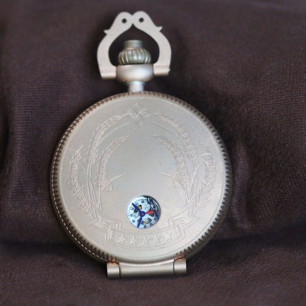 Waterproof mechanical bronze/sandblasted steel pocket watch sidaxin