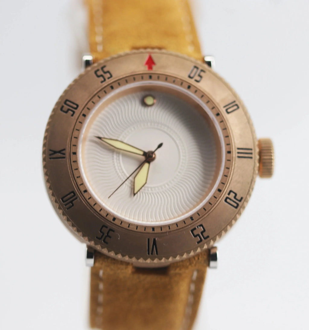Automatic mechanical bronze/ stainless steel ultra-thin watch sidaxin