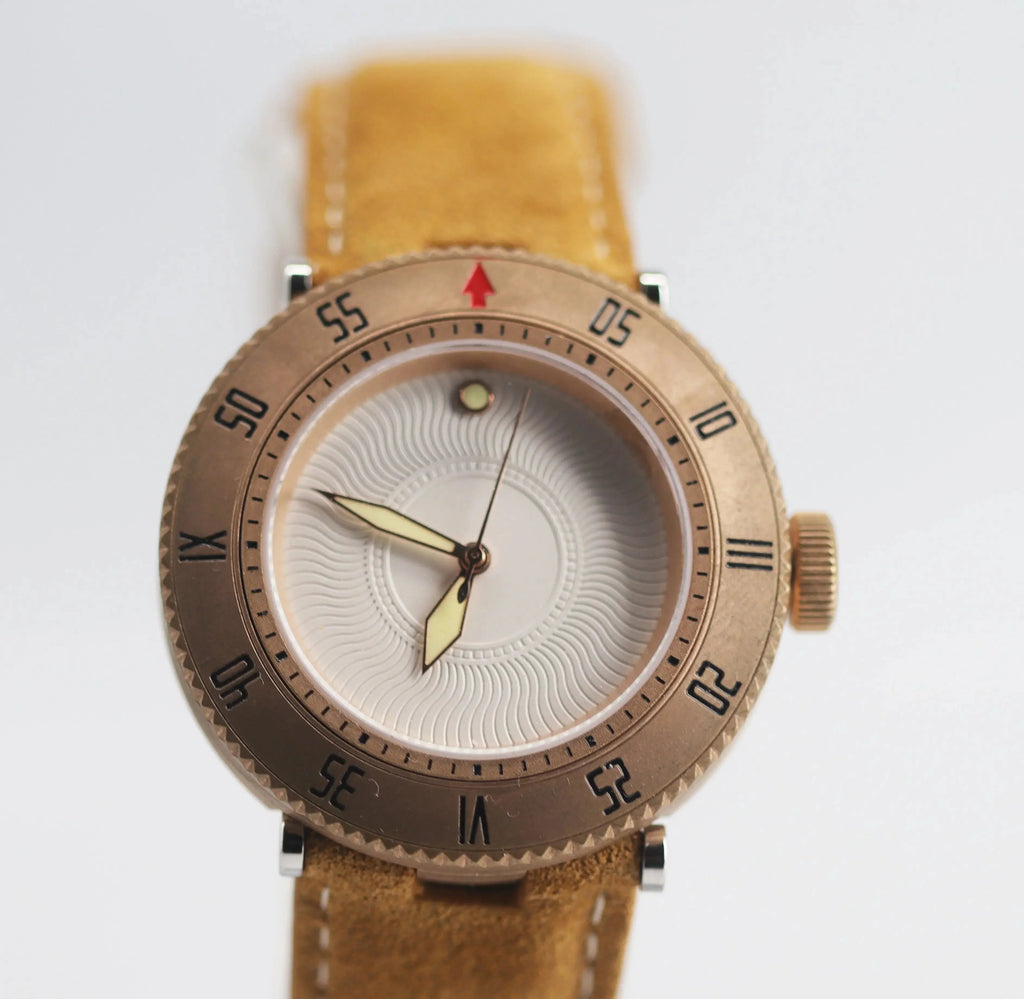Automatic mechanical bronze/ stainless steel ultra-thin watch sidaxin