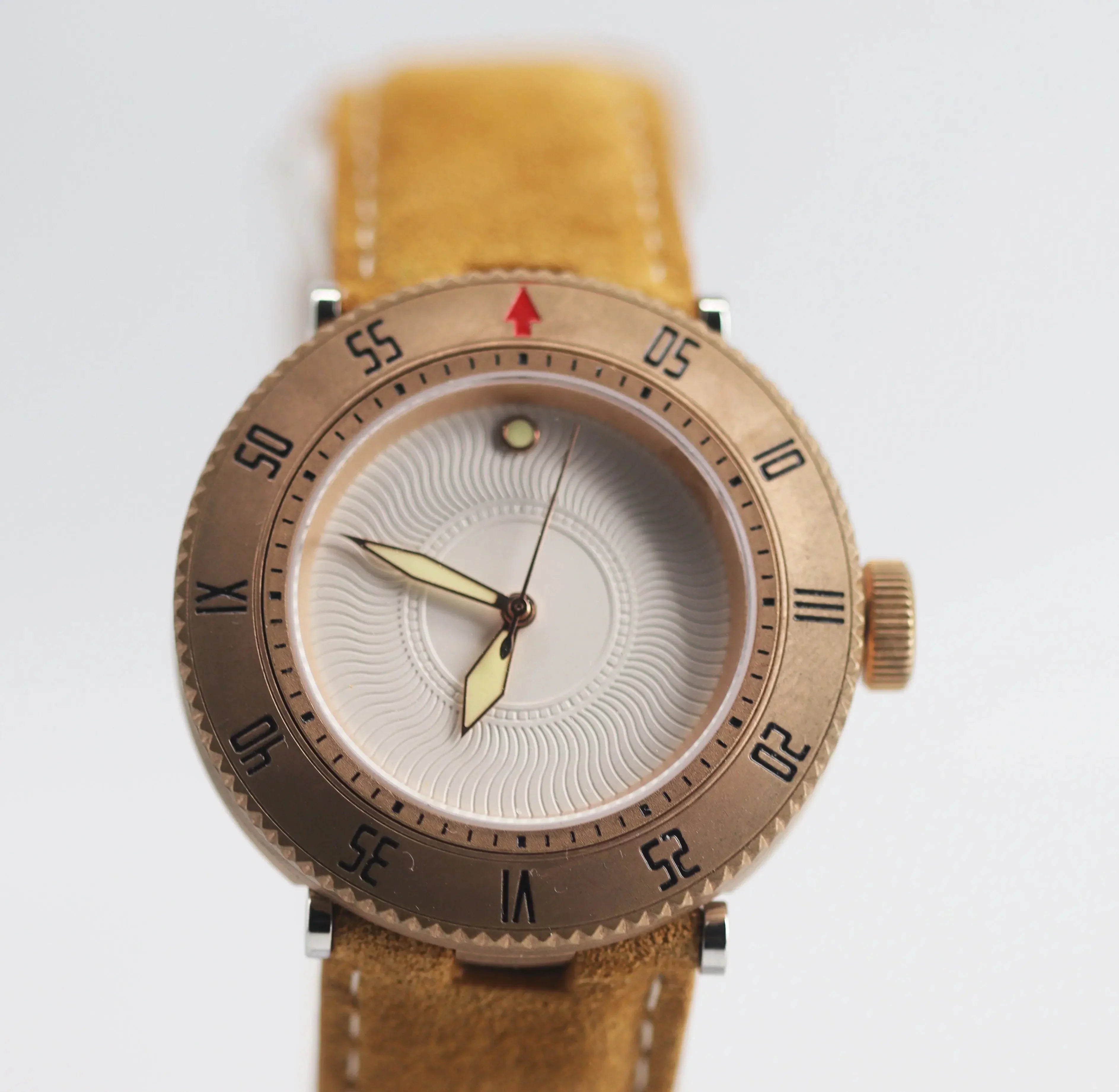 Automatic mechanical bronze/ stainless steel ultra-thin watch sidaxin