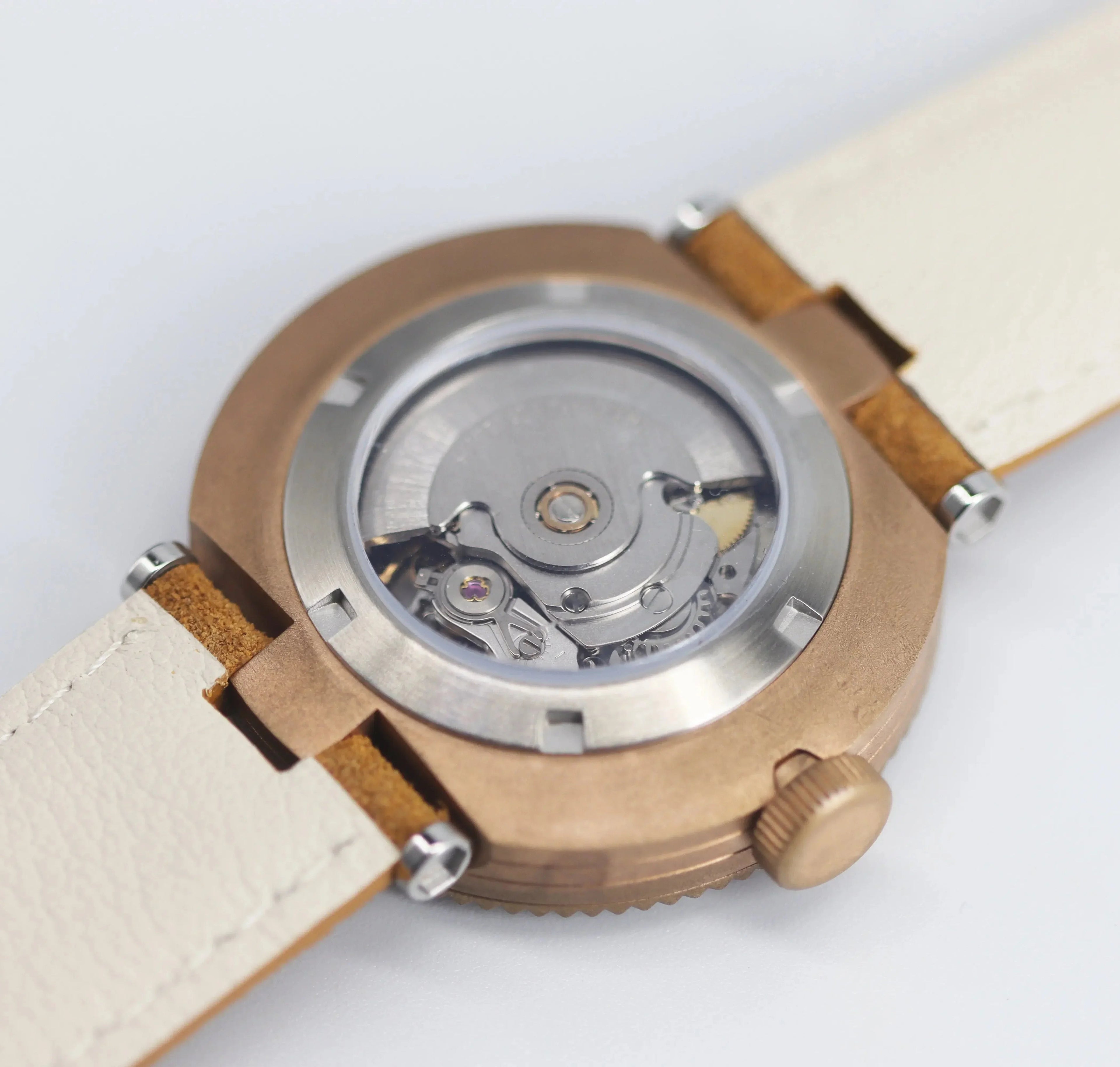 Automatic mechanical bronze/ stainless steel ultra-thin watch sidaxin
