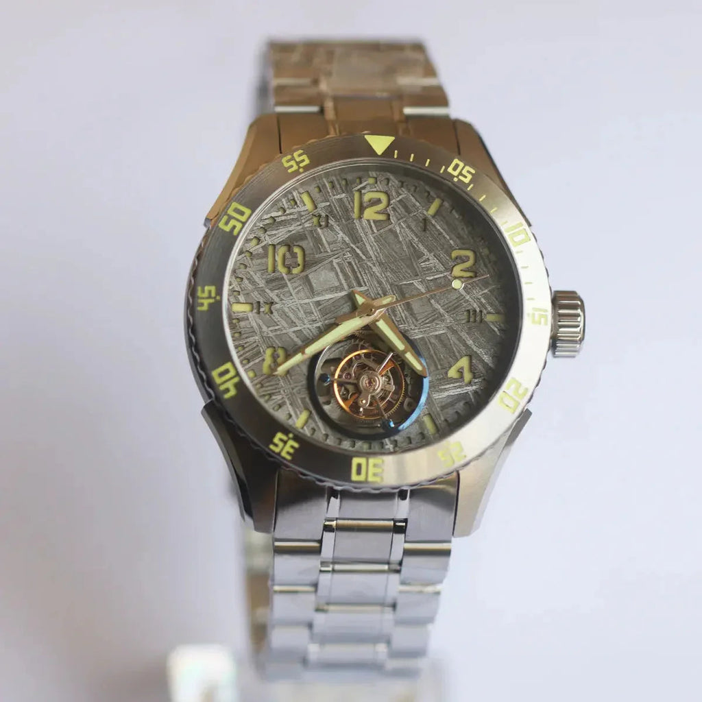 Automatic coaxial tourbillonarched stainless steel watch sidaxin
