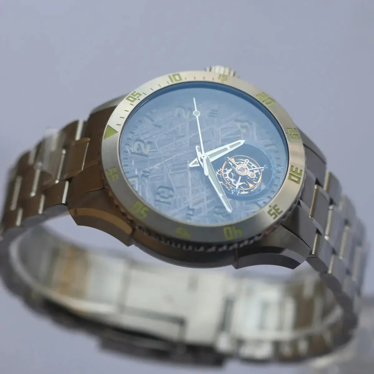 Automatic coaxial tourbillonarched stainless steel watch sidaxin