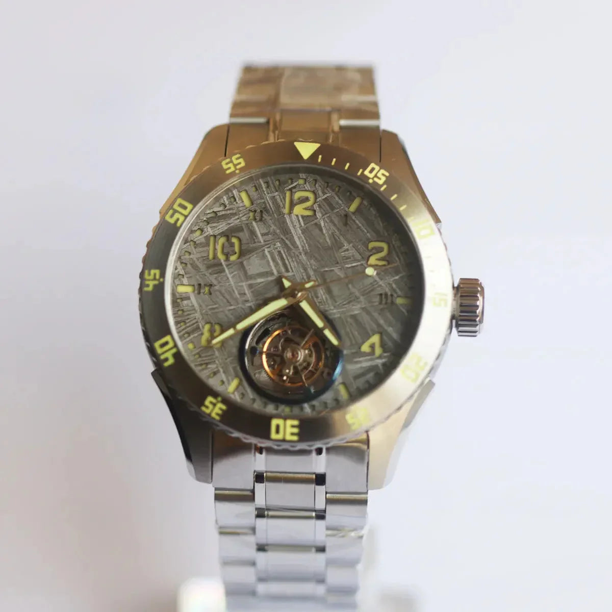 Automatic coaxial tourbillonarched stainless steel watch sidaxin