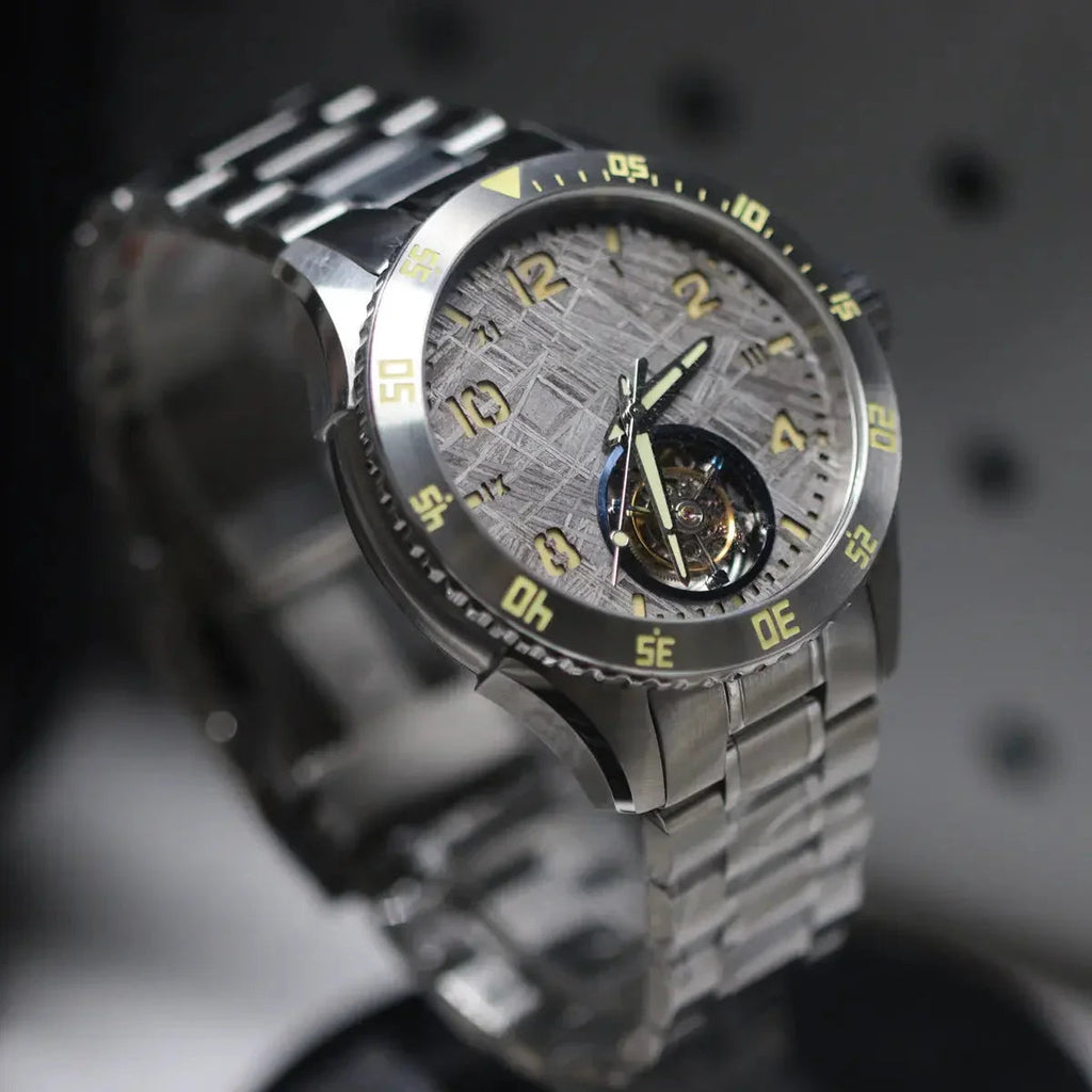 Automatic coaxial tourbillonarched stainless steel watch sidaxin