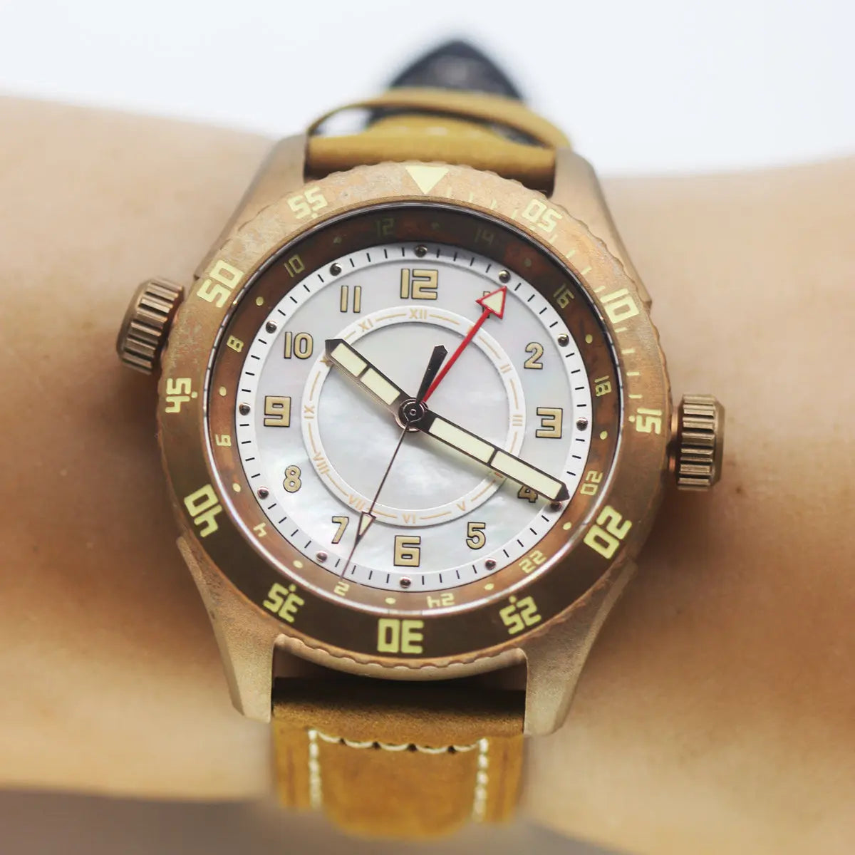 GMT Automatic mechanical stainless steel /bronze diving watch sidaxin