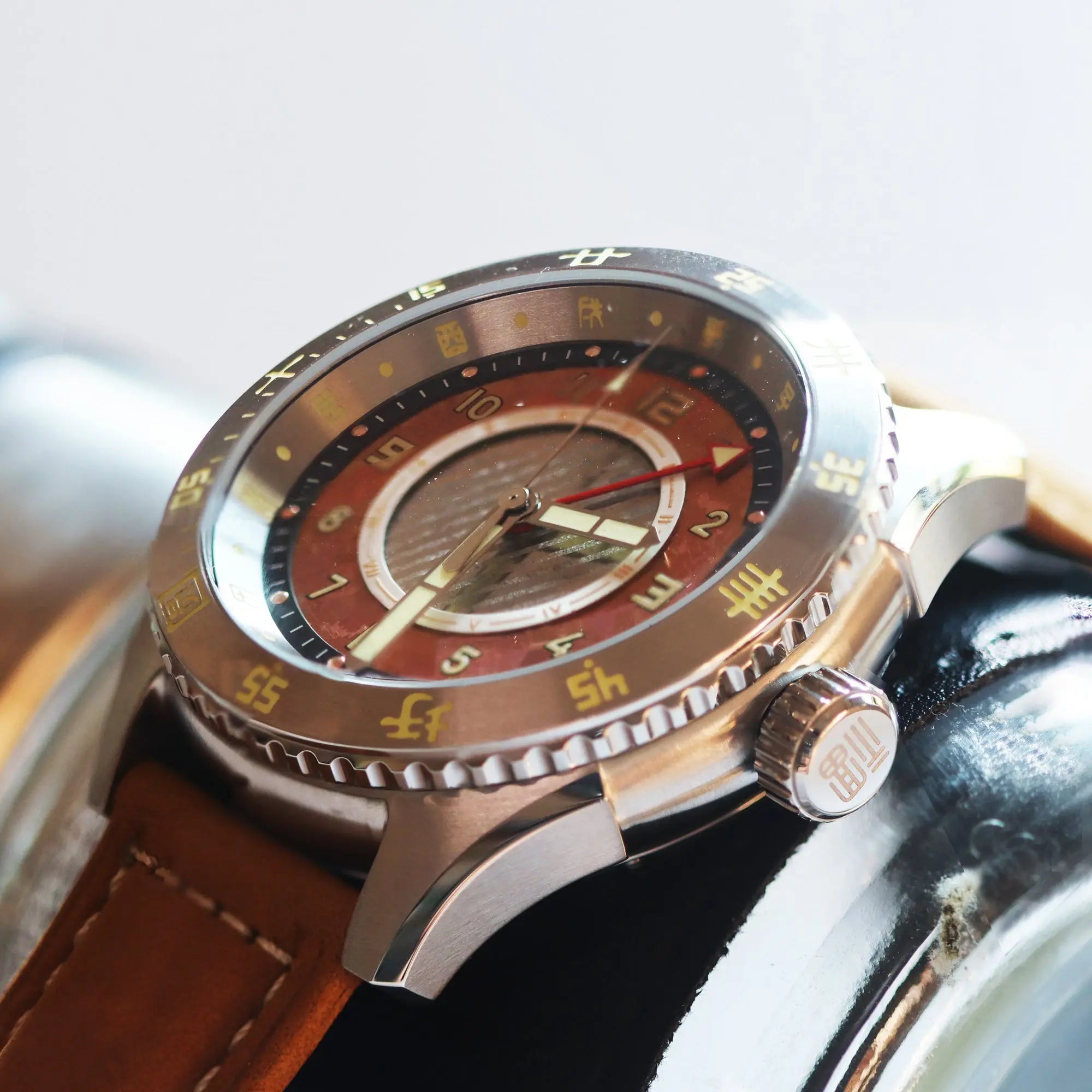 GMT Automatic mechanical stainless steel /bronze diving watch sidaxin
