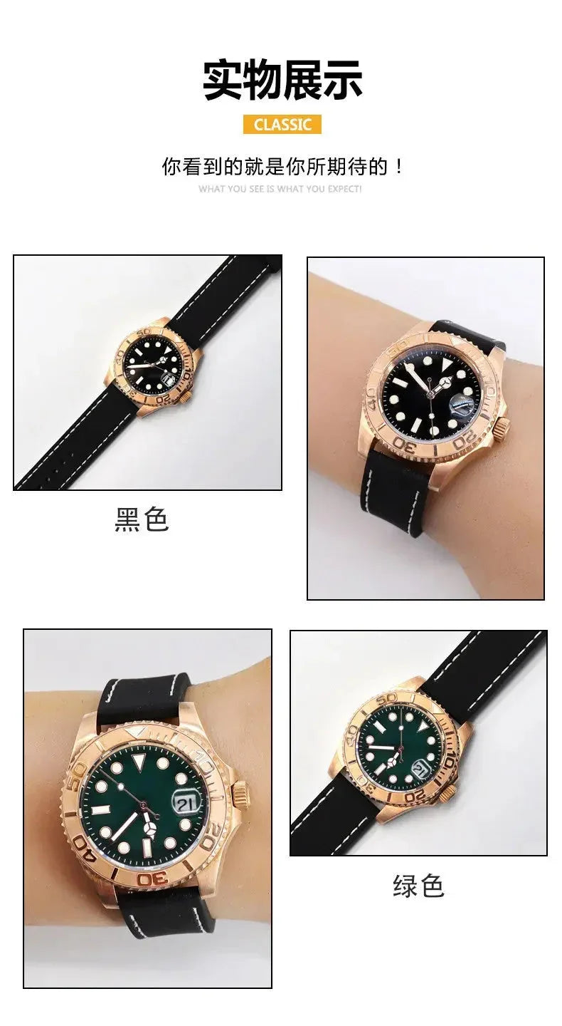 Automatic mechanical bronze watch sidaxin