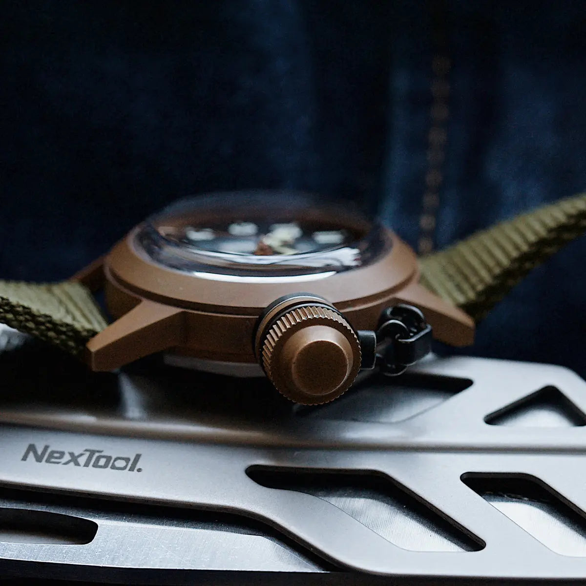 Automatic mechanical Bronze/Stainless Steel watch sidaxin