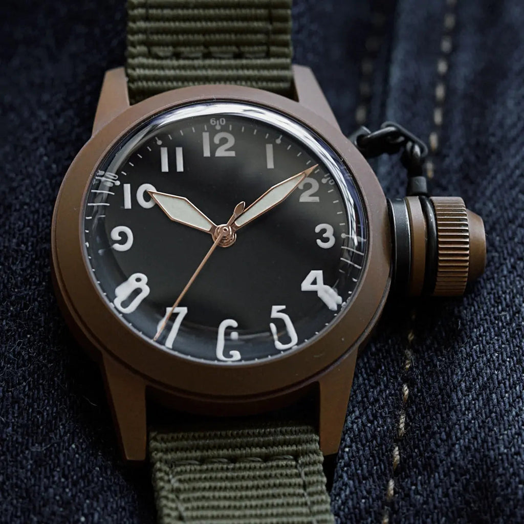 Automatic mechanical Bronze/Stainless Steel watch sidaxin