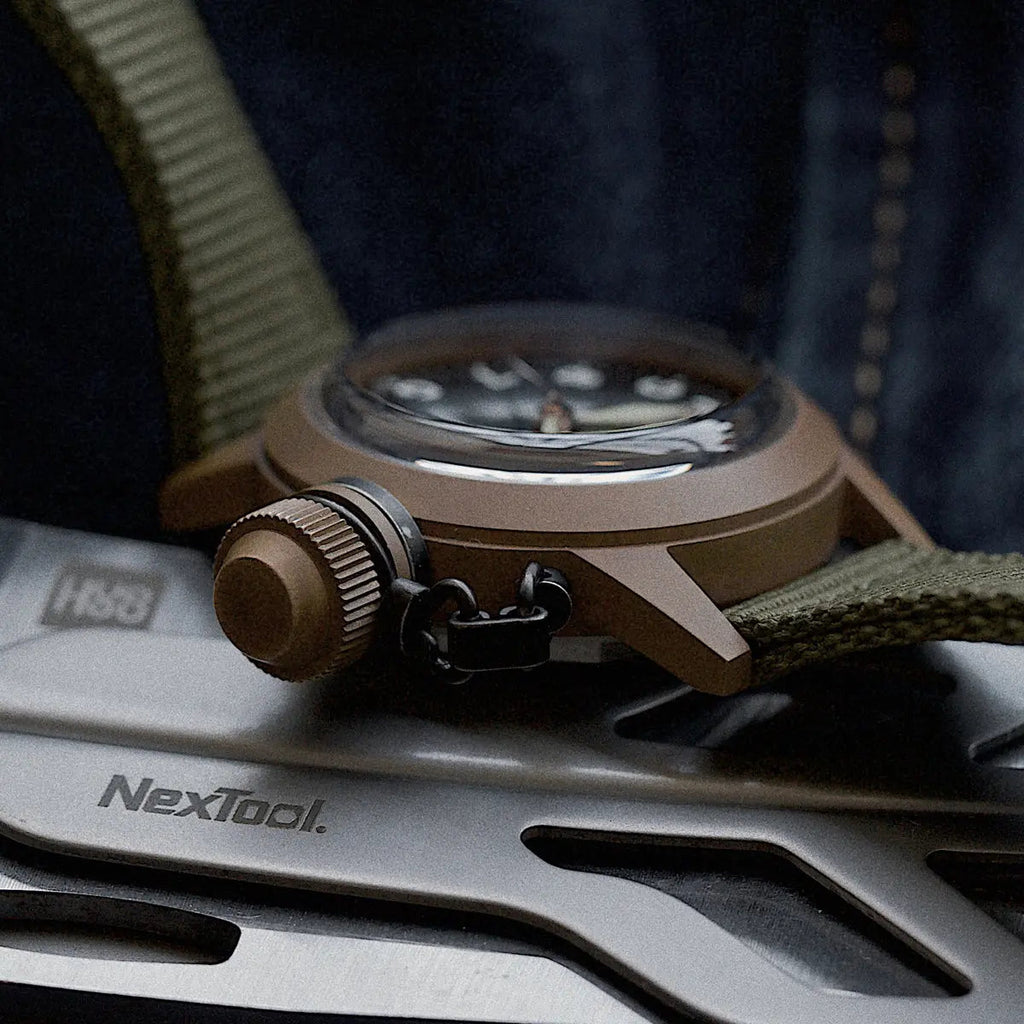 Automatic mechanical Bronze/Stainless Steel watch sidaxin