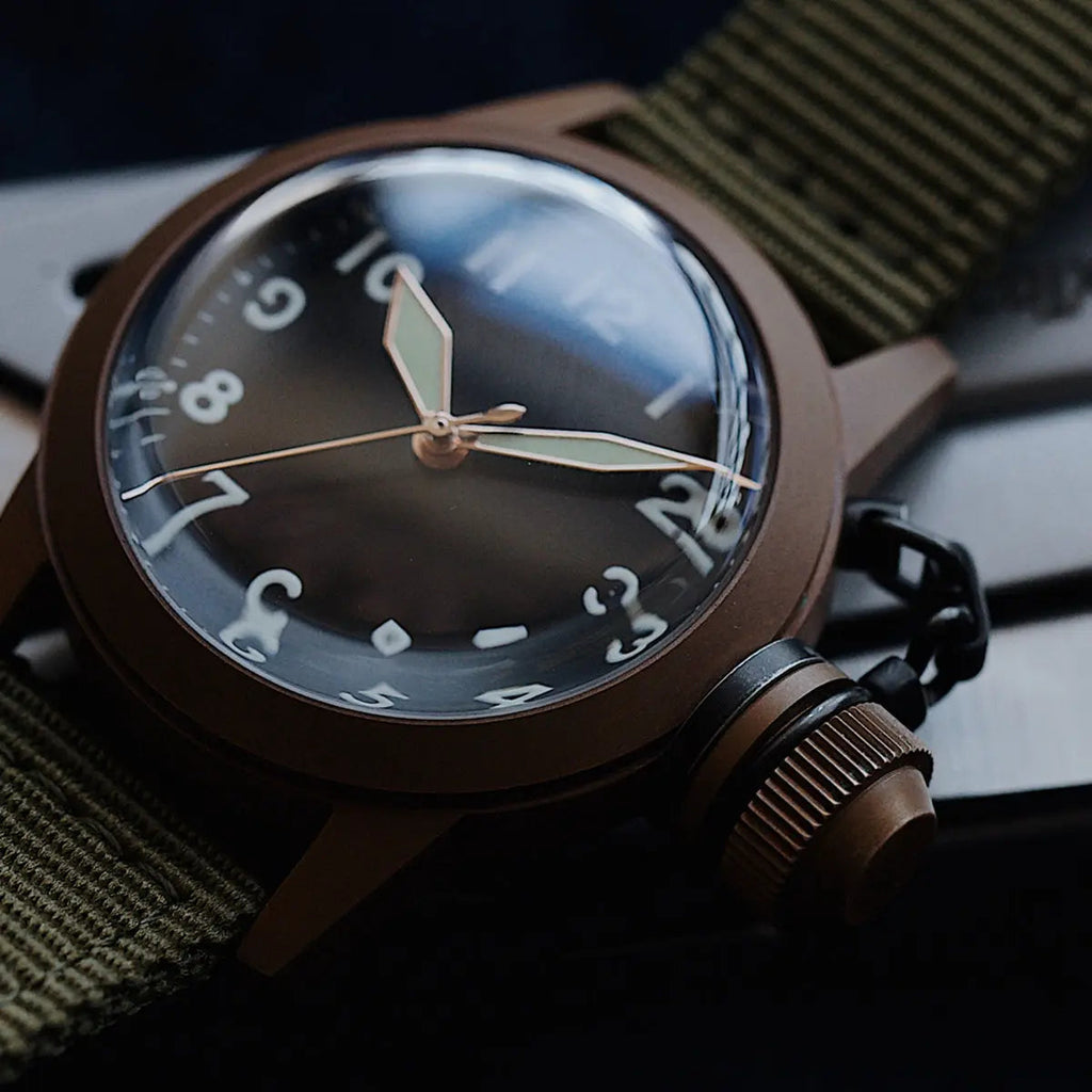 Automatic mechanical Bronze/Stainless Steel watch sidaxin
